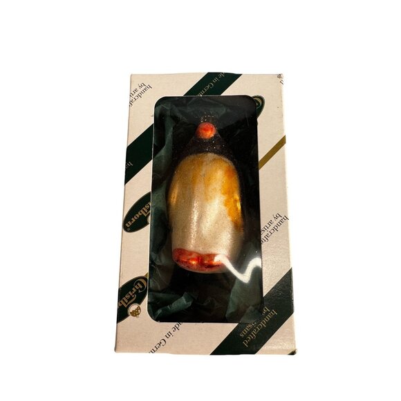 Christborn Glass Penguin Ornament Black Gold Artisan Hand Blown 3.5" Germany - Picture 6 of 6